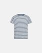 T-shirt | Bambusviskose | Blå stribet - Resteröds