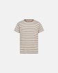 T-shirt | Bambusviskose | Stribet brun - Resteröds