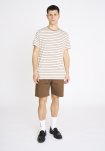 T-shirt, Bambusviskose, Stribet brun