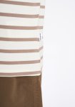 T-shirt, Bambusviskose, Stribet brun