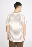 T-shirt, Bambusviskose, Stribet brun
