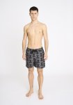 Badeshorts "willy" | 100% polyester | Sort m. mønster -Resteröds
