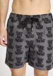 Badeshorts "willy" | 100% polyester | Sort m. mønster -Resteröds