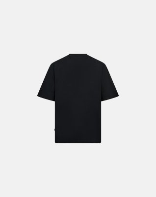 Tshirt m. print "tas" | 100% bomuld | Sort -Resteröds