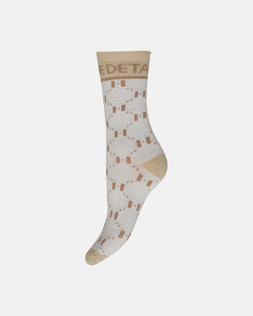 Hype the Detail Strømper "Lurex" | Bambusviskose | Ivory - 37-41