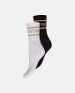 Strømper "Tennis" 2-pak | Bomuld | Sort/hvid/guld - Hype the Detail