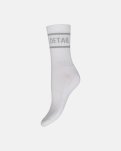 Strømper "Tennis" 2-pak, Bomuld, Navy/hvid/sølv