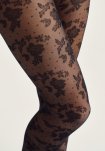 Strømpebukser "Flower" | 20 denier | Sort -Hype the Detail