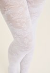 Strømpebukser "Flower" | 30 denier | Hvid -Hype the Detail
