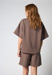 Sweat t-shirt "Oversize" | Polyester | Brun -Hype the Detail