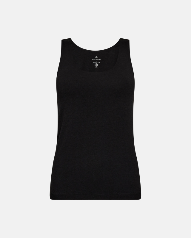 Tanktop m. support | Bambusviskose | Sort