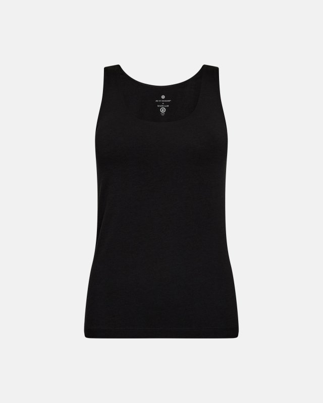 Tanktop m. support | Bambusviskose | Sort