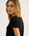 T-shirt, Bambusviskose, Sort