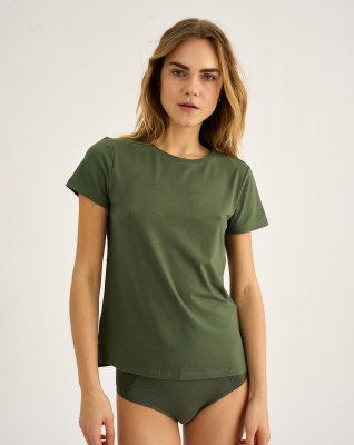 T-shirt, Bambusviskose, Grøn