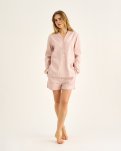 Pyjamasskjorte, Bambusviskose, Fersken