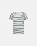 T-shirt "o-neck" | Bambusviskose | Grønstribet -Resteröds