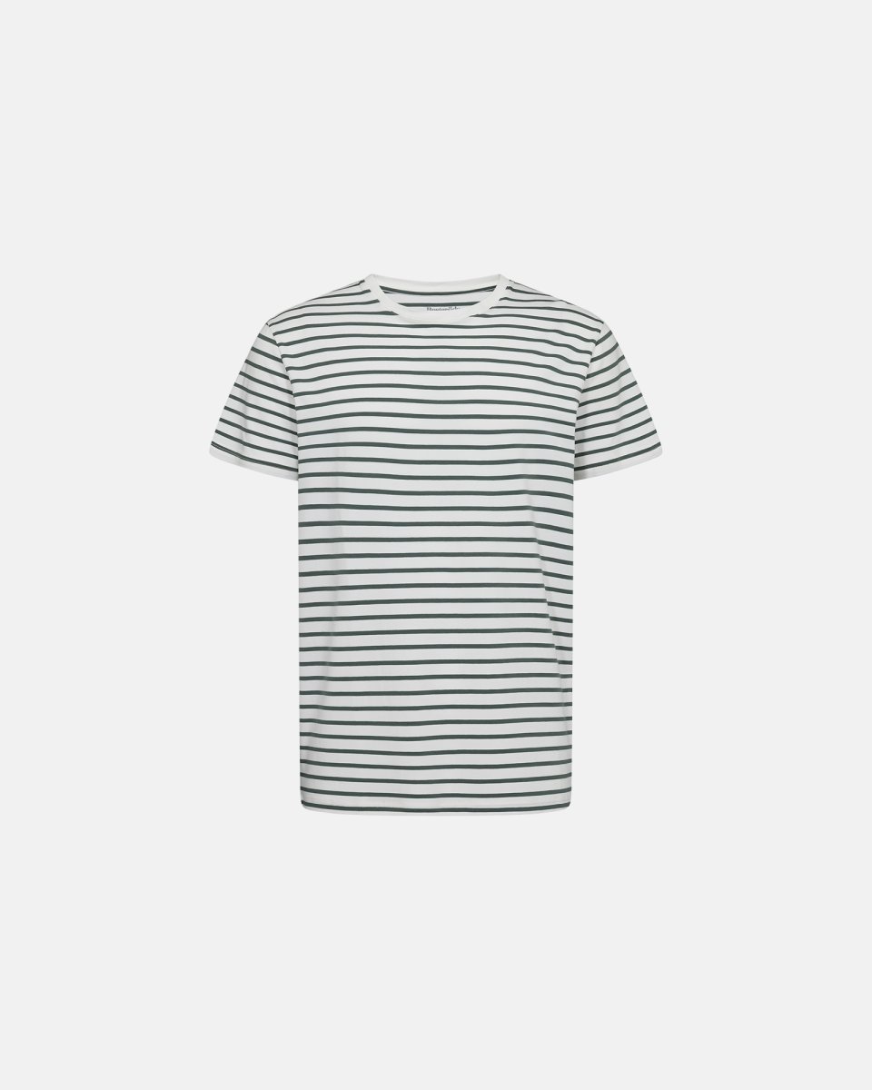 Resteröds T-shirt | Bambusviskose | Grønstribet - S