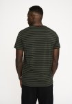 T-shirt "o-neck" | Bambusviskose | Grøn/sort -Resteröds