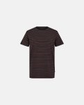 T-shirt "o-neck" | Bambusviskose | Brun/sort -Resteröds