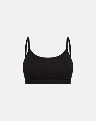 BH-top m. support, Bambusviskose, Sort