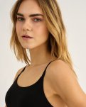BH-top m. support, Bambusviskose, Sort