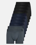 Gunnar tights, 10-pak, Økologisk bomuld, Sort/blå/grå