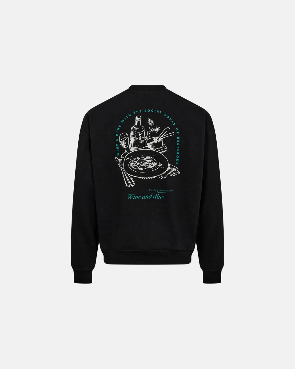 Resteröds Drake sweatshirt | 100% bomuld | Sort - S