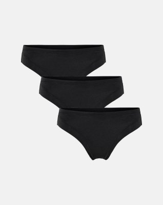 Tai 3-pak  |  Bambusviskose | Sort -JBS of Denmark Women