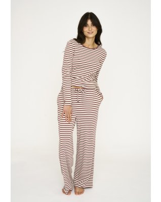 Rib trøje | Bambusviskose | Rosa stribet -JBS of Denmark Women