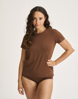 T-shirt, Bambusviskose, Brun