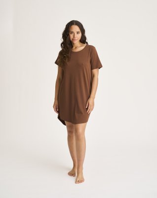 Big shirt, Bambusviskose, Brun
