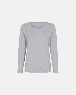 Langærmet t-shirt, Bambusviskose, Grå