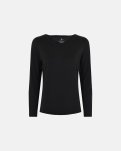 Langærmet t-shirt, Bambusviskose, Sort