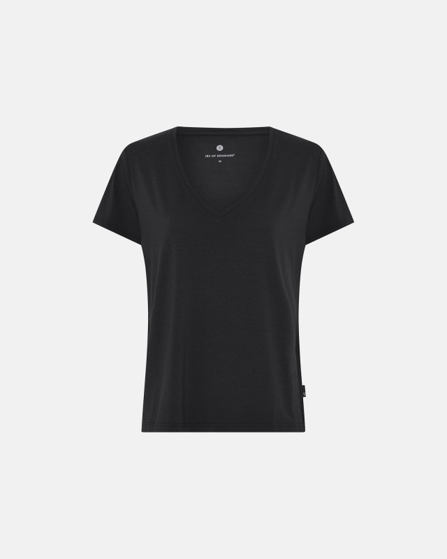 T-shirt v-hals | Bambusviskose | Sort