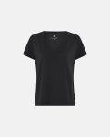 T-shirt v-hals, Bambusviskose, Sort