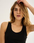 Tanktop, Bambusviskose, Sort