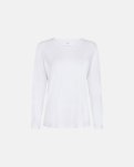 Langærmet t-shirt, Bambusviskose, Hvid