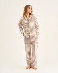 Pyjamasskjorte | 100% økologisk bomuld | Rosa ternet -JBS of Denmark Women