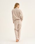 Pyjamasskjorte | 100% økologisk bomuld | Rosa ternet -JBS of Denmark Women