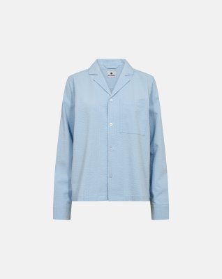 Pyjamasskjorte, Bambusviskose, Lys blå