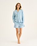 Pyjamasskjorte, Bambusviskose, Lys blå