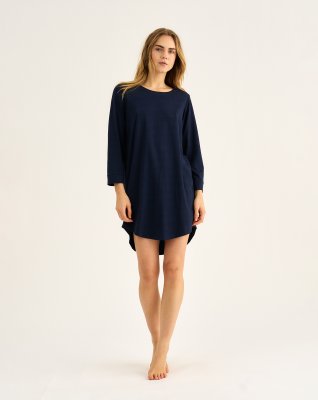 Big shirt m. lange ærmer | Bambusviskose | Navy -JBS of Denmark Women