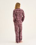 Pyjamasskjorte | 100% økologisk bomuld | Rosa ternet -JBS of Denmark Women
