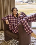 Pyjamasskjorte | 100% økologisk bomuld | Rosa ternet -JBS of Denmark Women