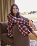 Pyjamasskjorte | 100% økologisk bomuld | Rosa ternet -JBS of Denmark Women