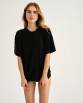 Oversized Tee, Bambusviskose, Sort