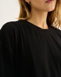 Oversized Tee, Bambusviskose, Sort