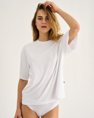 Oversized Tee | Bambusviskose | Hvid -JBS of Denmark Women