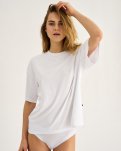 Oversized Tee, Bambusviskose, Hvid