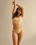 BH-top m. support, Bambusviskose, Nude
